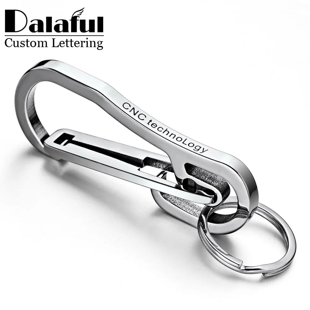 Top Trends: Stainless Steel Keychain Custom Lettering High-grade Keyring Personalized For Men's Car Buckle Key Chain Ring Holder K415 Shoppable Styles