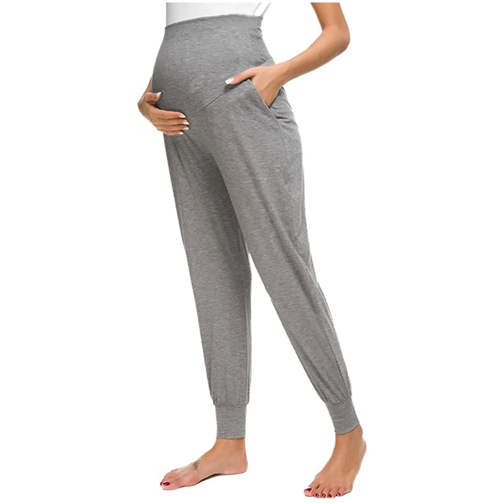 Top Trends: Summer Maternity Pants Pregnancy Women Clothes Loose Casual Pants Trousers Yoga Jogger Workout Pants Maternity Legging Sportwear Shoppable Styles - Image 4