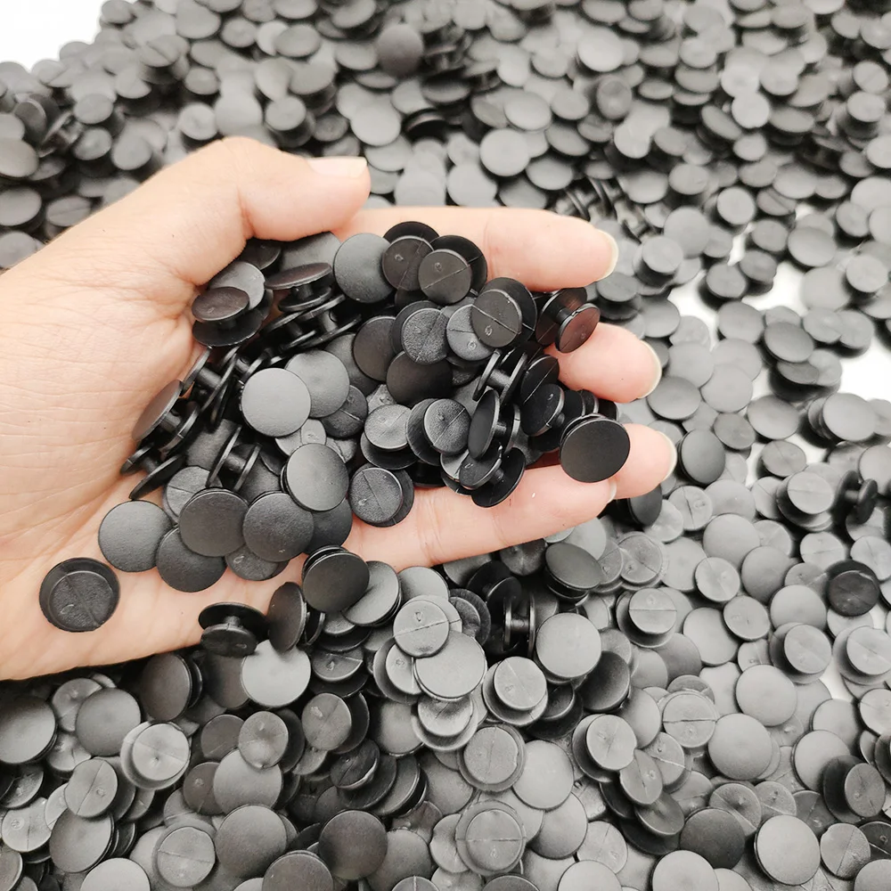 Top Trends: 100-2000PCS Wholeslae Plastic Black Buttons Shoe Ornaments For DIY Shoes Charms Kids Accessories Lightweight Buckles Shoppable Styles - Image 5