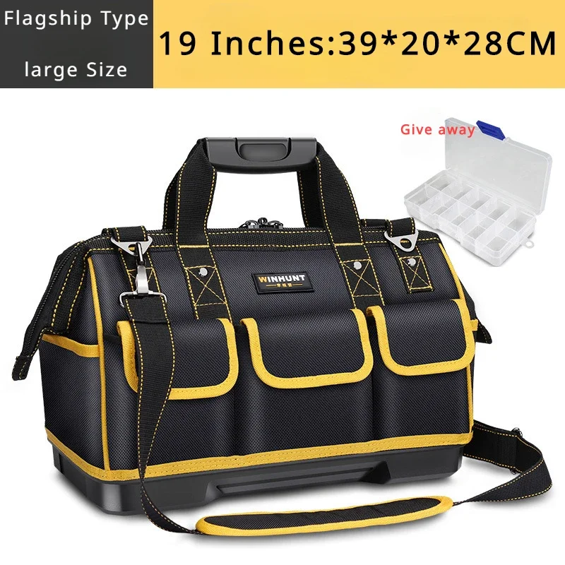 Top Trends: Large Capacity 23 Inch Oxford Cloth Professional Maintenance Reinforced Electrician Square Working Tool Bag Storage Toolkit Shoppable Styles - Image 5