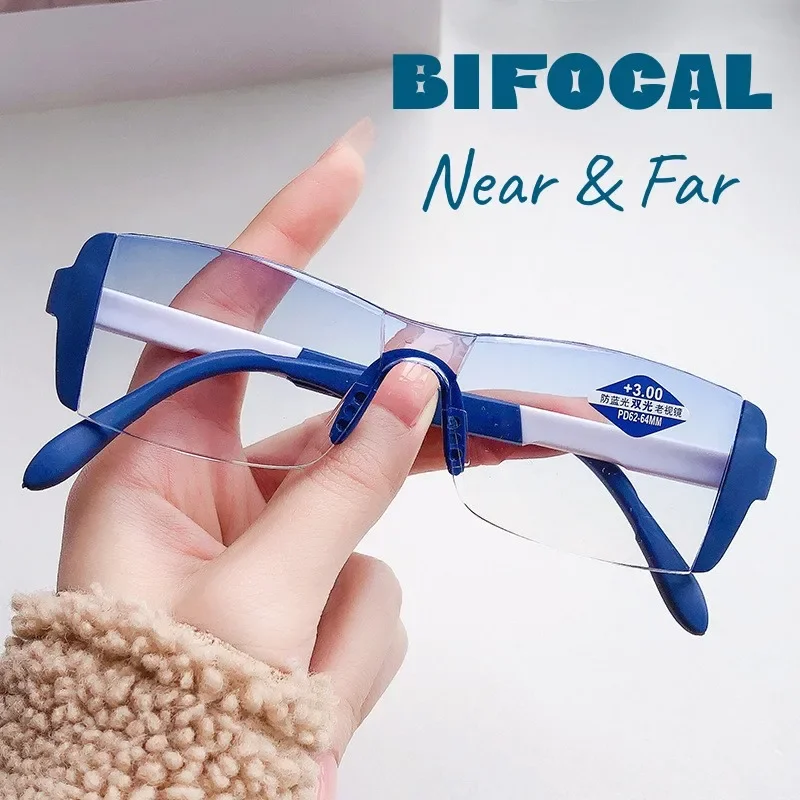 Top Trends: Progressive Bifocal Reading Glasses Women Men Vintage Retro Blue Light Blocking Presbyopia Unisex Trendy Near Far Eyewear Shoppable Styles