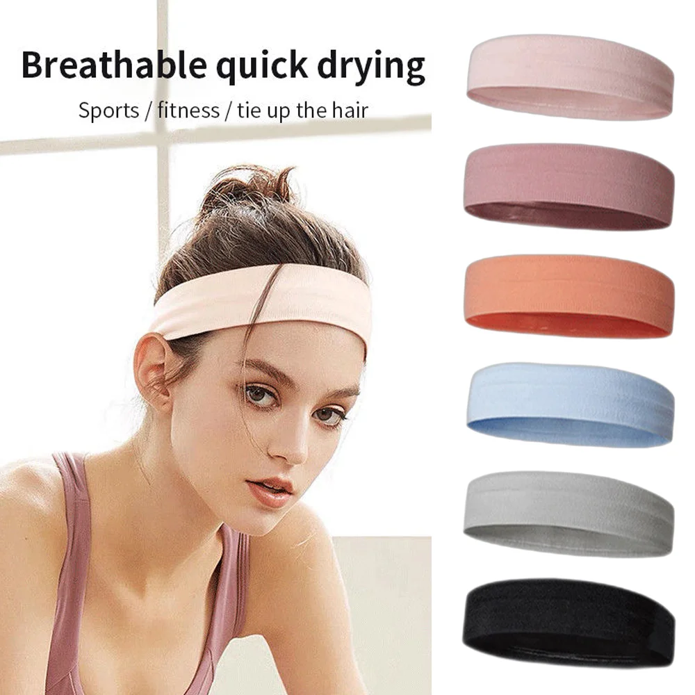 Top Trends: Simple Sports Quick Dry Women Headbands For Women Yoga Non Slip Adjustable Running Headband Men Headwear Shoppable Styles