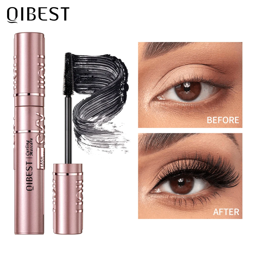 Top Trends: QIBEST New Silk Fiber Black Mascara Waterproof Long Lasting Extension Eyelashes Lengthening Curling Mascara Black Eyelash Makeup Shoppable Styles