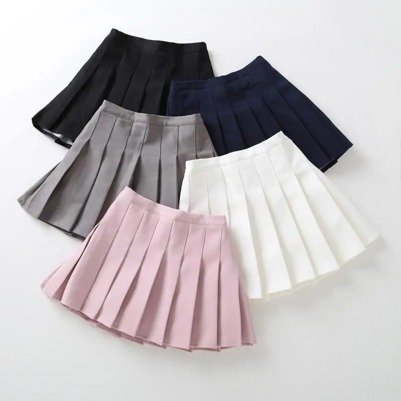 Top Trends: Children Summer Skirts Girls Mini Skirts Vintage Pleated Skirt Korean Tennis Skirts Short Student Uniform Skirts White Black Shoppable Styles