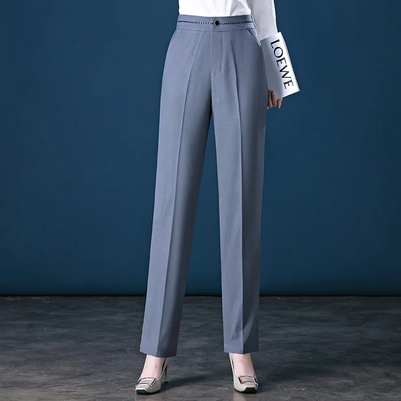 Top Trends: Women's Formal Suit Pants Comfortable Stretch Elastic Waist Straight Pants With Pocket Work Pants Y2k Pants（M-6XL) Shoppable Styles - Image 2