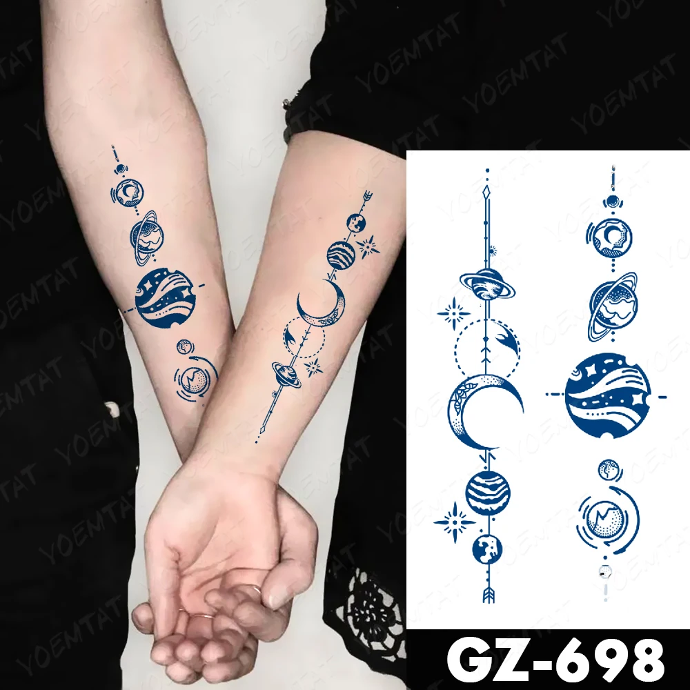 Top Trends: Semi-Permanent Waterproof Temporary Tattoo Stickers Peony Moon Henna Totem Lasting Ink Tatto Women Body Art Herbal Fake Tattoos Shoppable Styles - Image 4