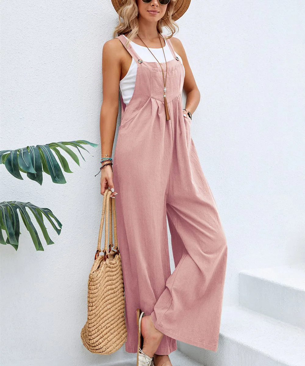 Top Trends: 2023 Summer Women Jumpsuit Sleeveless Pocket Belt Slimming Overalls Ladies Casual Sexy Cargo Pants Solid Tunic Workwear Rompers Shoppable Styles