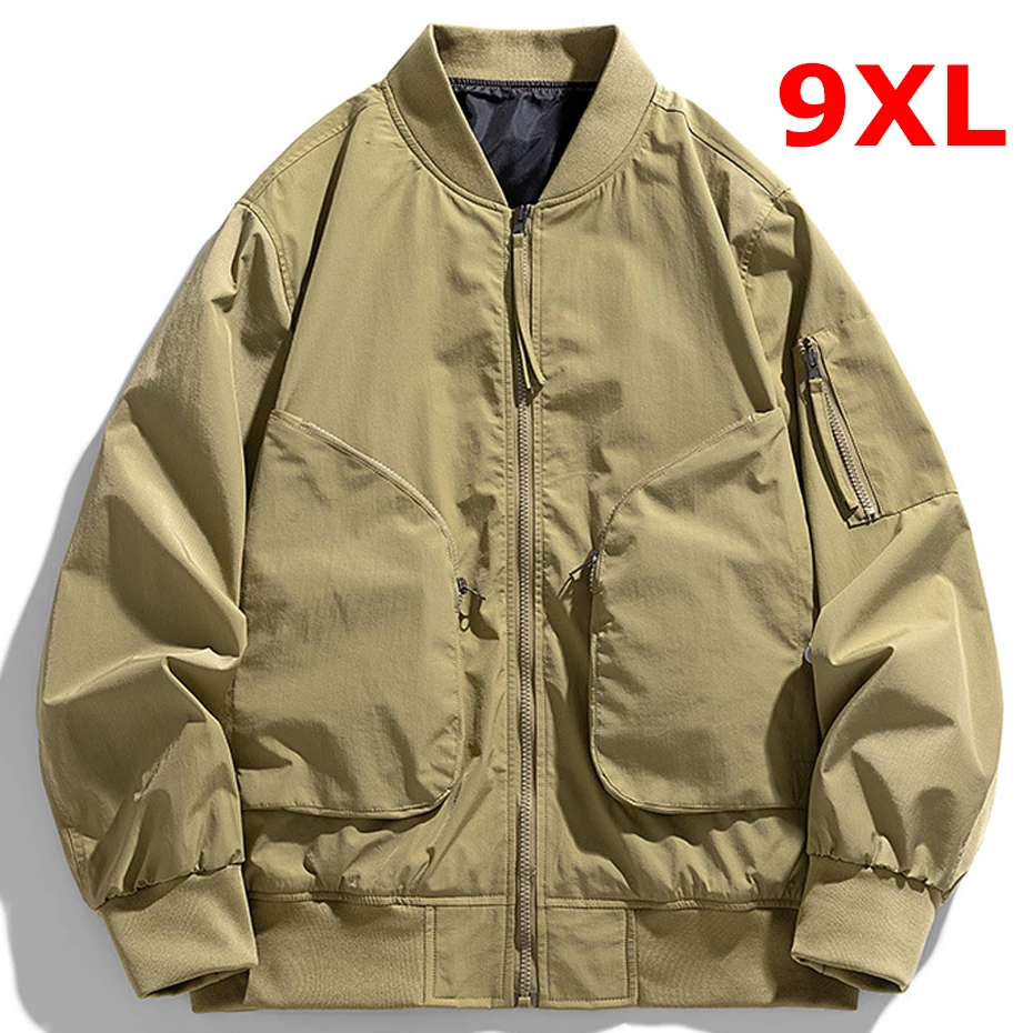 Top Trends: Baseball Jacket Men Spring Autumn Bomber Jackets Cargo Coat Fashion Casual Loose Jackets Male Outerwear Black Shoppable Styles