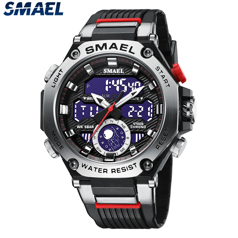 Top Trends: Quartz Wristwatches Sport SMAEL Military Army Clock Alarm Dual Display LED Electronic Watch 8069 Waterproof Watches For Men Shoppable Styles