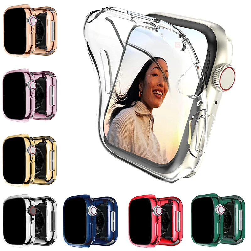 Top Trends: Screen Protector For Apple Watch Case 45MM 41MM 44MM 40MM TPU Bumper Cover 42MM 38MM Accessories Iwatch Series 8 7 SE 6 5 4 3 Shoppable Styles