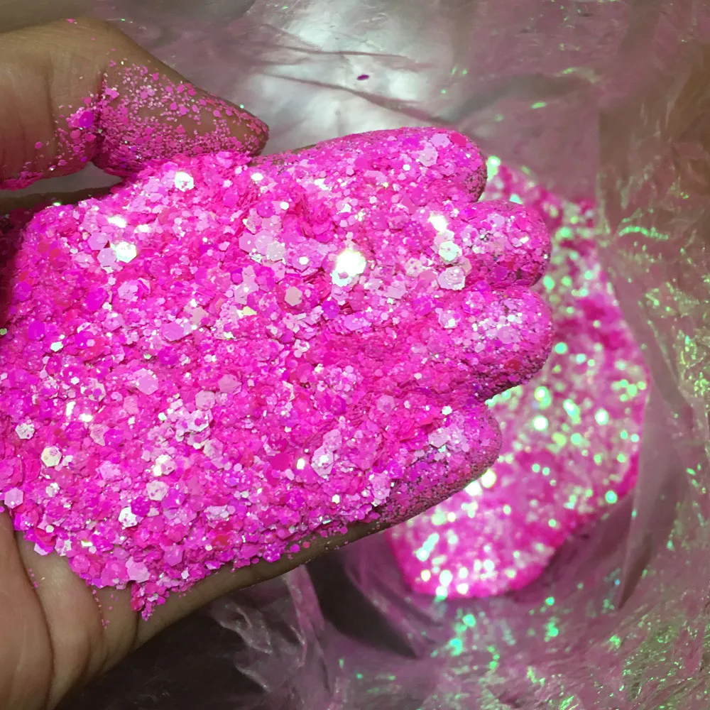 Top Trends: 50g Cool Summer Nail Art Glitter Hexagon Paillette Sequins Flakes Sparkling Pigment Powder Manicure Accesoires Design Decoration Shoppable Styles