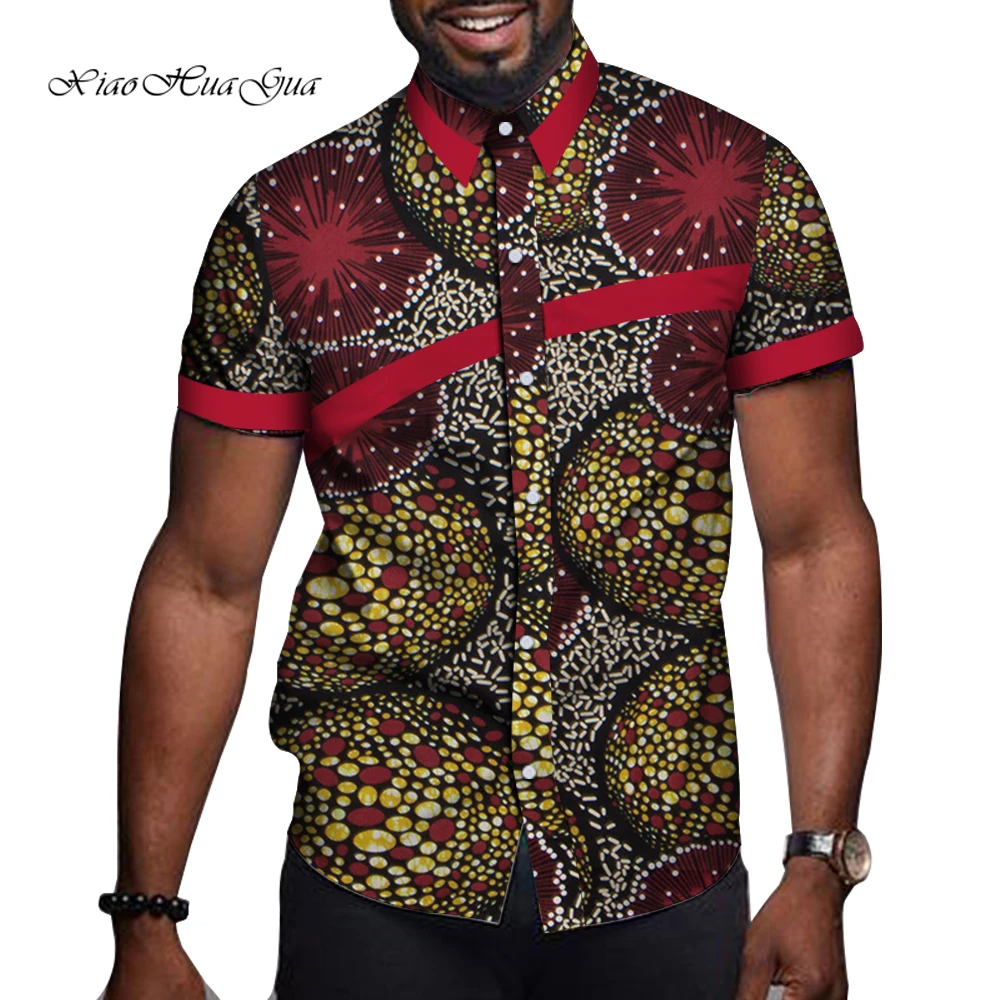 Top Trends: African Men Clothes Bazin Riche Print Causal Party Men Short Sleeve Tops Tees Shirt Dashiki Ankara Clothing Summer WYN714 Shoppable Styles