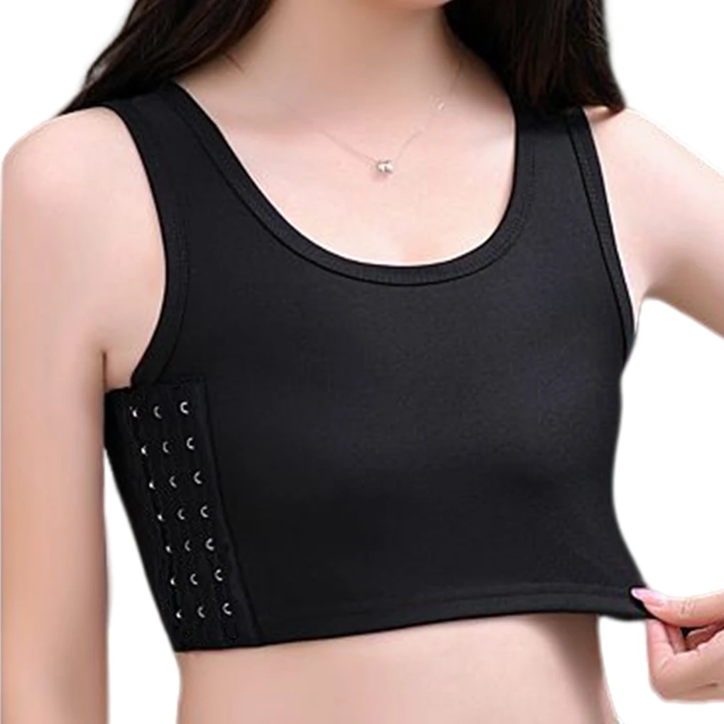 Top Trends: Women Vest Breathable Chest Breast Binder Side Buckle Short Vest Tops Binder Underwear Tank Tops Wireless Chest Wrap Bandage Shoppable Styles