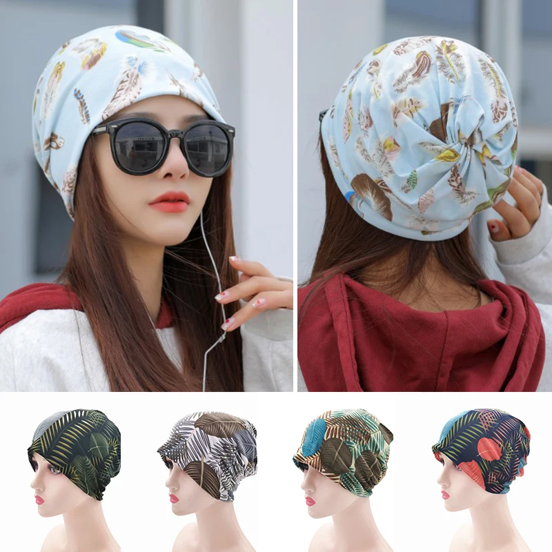 Top Trends: Cotton Women Baggy Slouchy Beanie Hat Sport Casual Headwear Hair Headscarf Cancer Chemo Caps Spring Summer Hat Headgear Soft Shoppable Styles