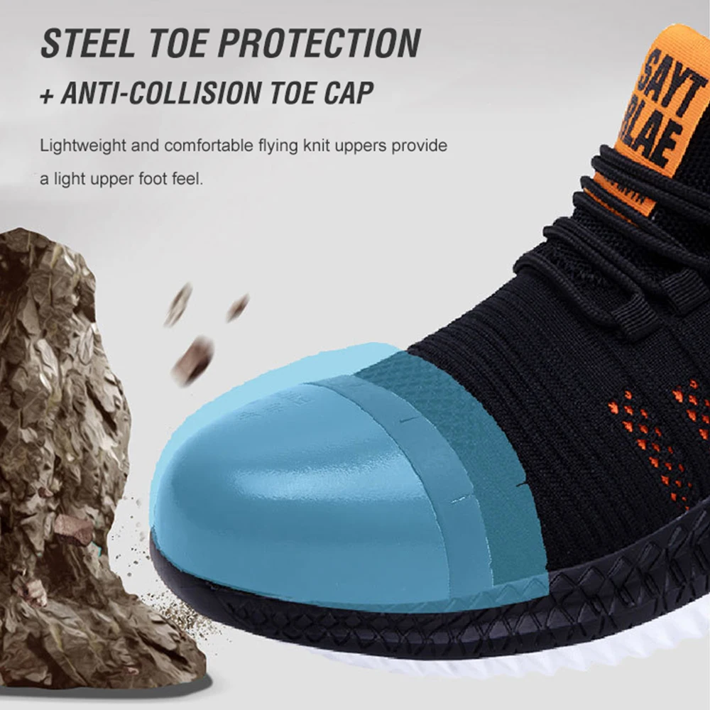 Top Trends: New Work Safety Shoes Summer Breathable Men's And Women's Work Protective Shoes Sports Shoes Anti-puncture Durable Steel Head Shoppable Styles - Image 4