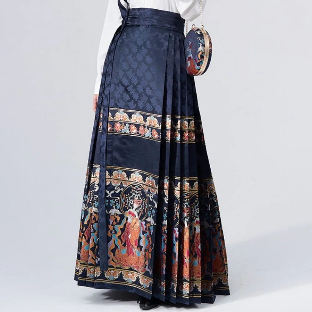 Top Trends: Ethnic Style Streetwear Elegant Chinese Hanfu Long Skirts Women Clothing Vintage Y2k Horse Face Skirt Fashion Clothes Casual Shoppable Styles