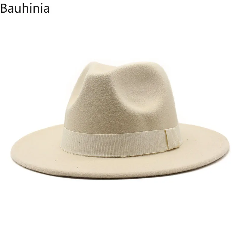 Top Trends: 2023 New Hot Wide Brim Felt Fedora Hats With Bee Ribbon Autumn Winter Wedding Party Trilby Hat Men Gentleman Jazz Hats 56-58CM Shoppable Styles