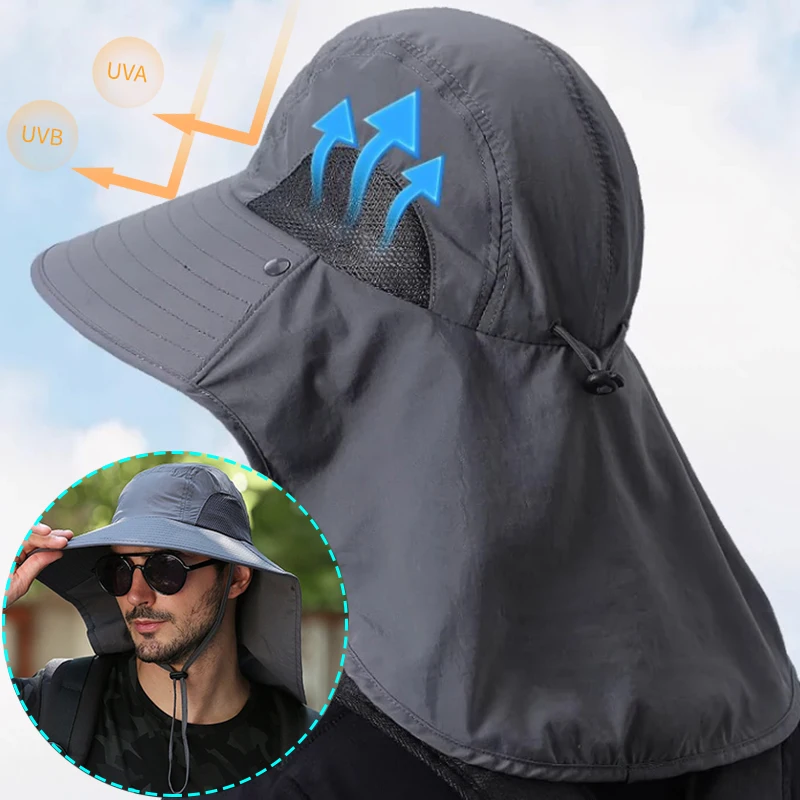 Top Trends: Widen Brim UPF40+ Fisherman Fishing Hat Sunshade Nylon Quick Dry Breathable Sun Shield Cycling Climbing Running Hats Soft Wear Shoppable Styles