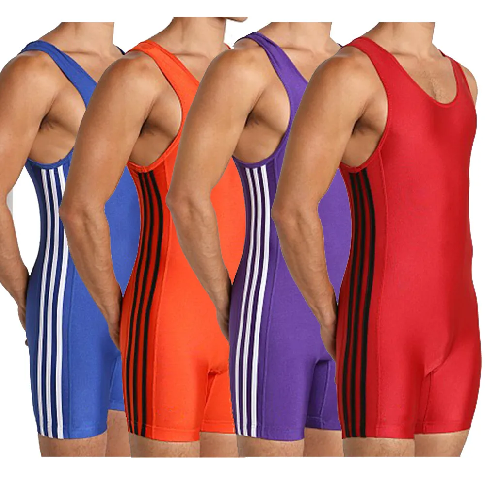 Top Trends: Wrestling Singlets Running Wear One Piece Bodysuit Iron WWE Gym Sport Weightlifting PowerLifting Fitness Skinsuit Shoppable Styles