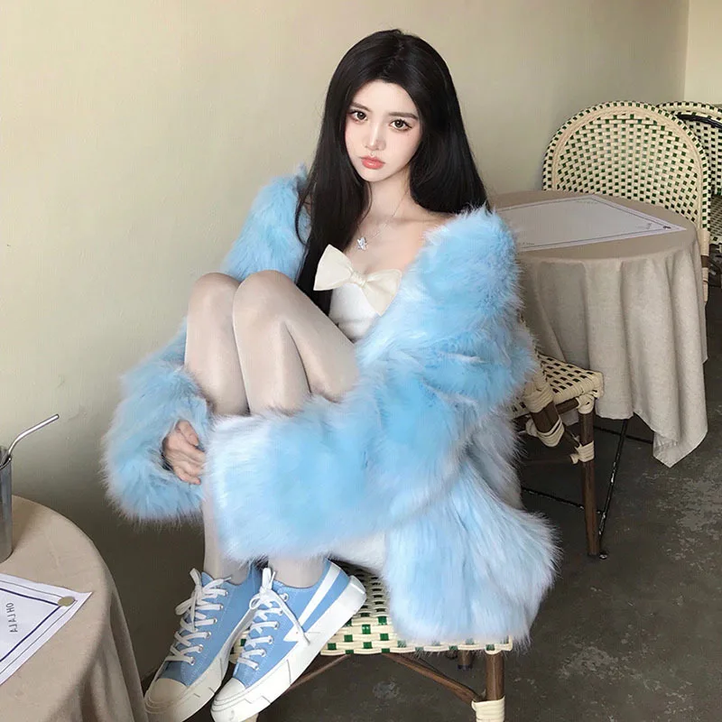 Top Trends: Fashionable Temperament Medium And Long Plush Coat 2022 Autumn And Winter New Slim Fit All-match Popular Faux Fur Coat Women Shoppable Styles