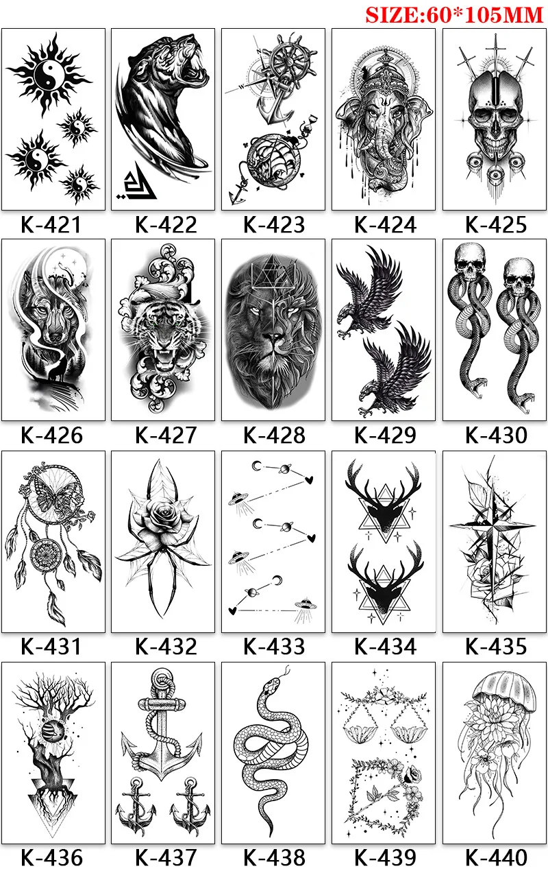 Top Trends: Sketch Tattoo Stickers Waterproof Fake Tattoo Words English Alphabet Flower Butterfly Temporary Tattoos For Women Adult Man Shoppable Styles - Image 6