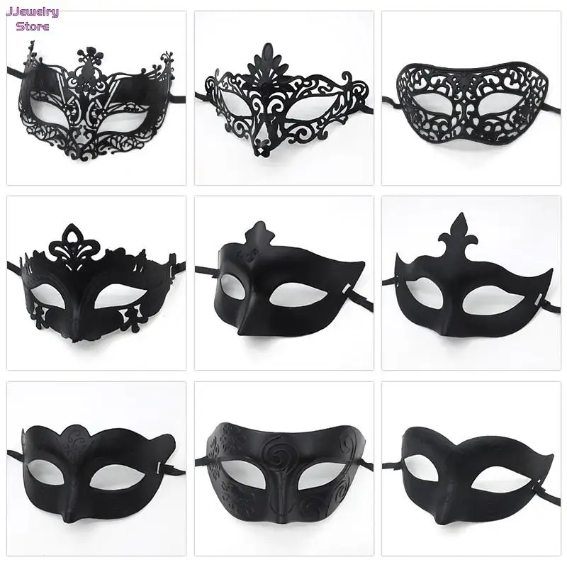 Top Trends: 1 Piece Masquerade Tiara Halloween Sexy Eye Mask For Women Men Fancy Dress Carnival Dress Costume Party Supplies Shoppable Styles