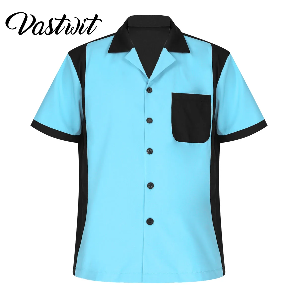 Top Trends: Men Retro Classic Two Tone Guayabera Bowling Casual Dress Shirt Camp Shirts Short Sleeve Casual Shirt For Business Work Holiday Shoppable Styles