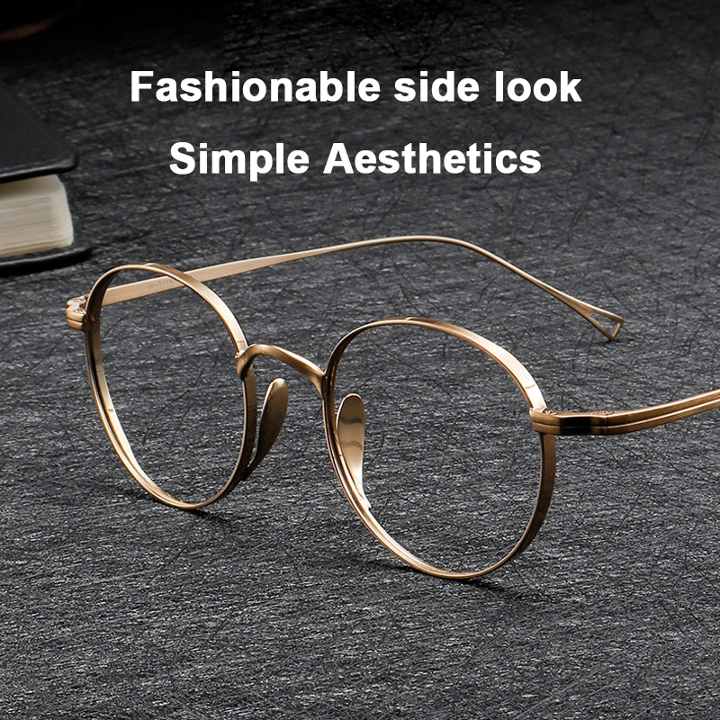 Top Trends: 2023 Japan Luxury Brand KMN-113 Same Design Pure Titanium Retro Glasses Women Men Frame Optional Diopter Customized Eyewear Shoppable Styles