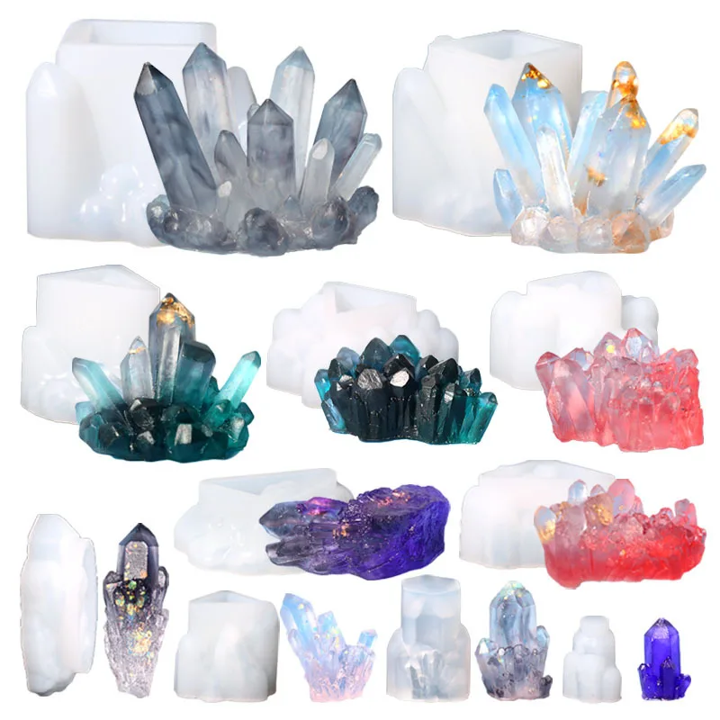 Top Trends: DIY Crystal Cluster Stone Silicone Mold 3D Island Mountain Shaped Oranment Handmade Crafts Tool Epoxy Resin Mold For Jewelry Shoppable Styles