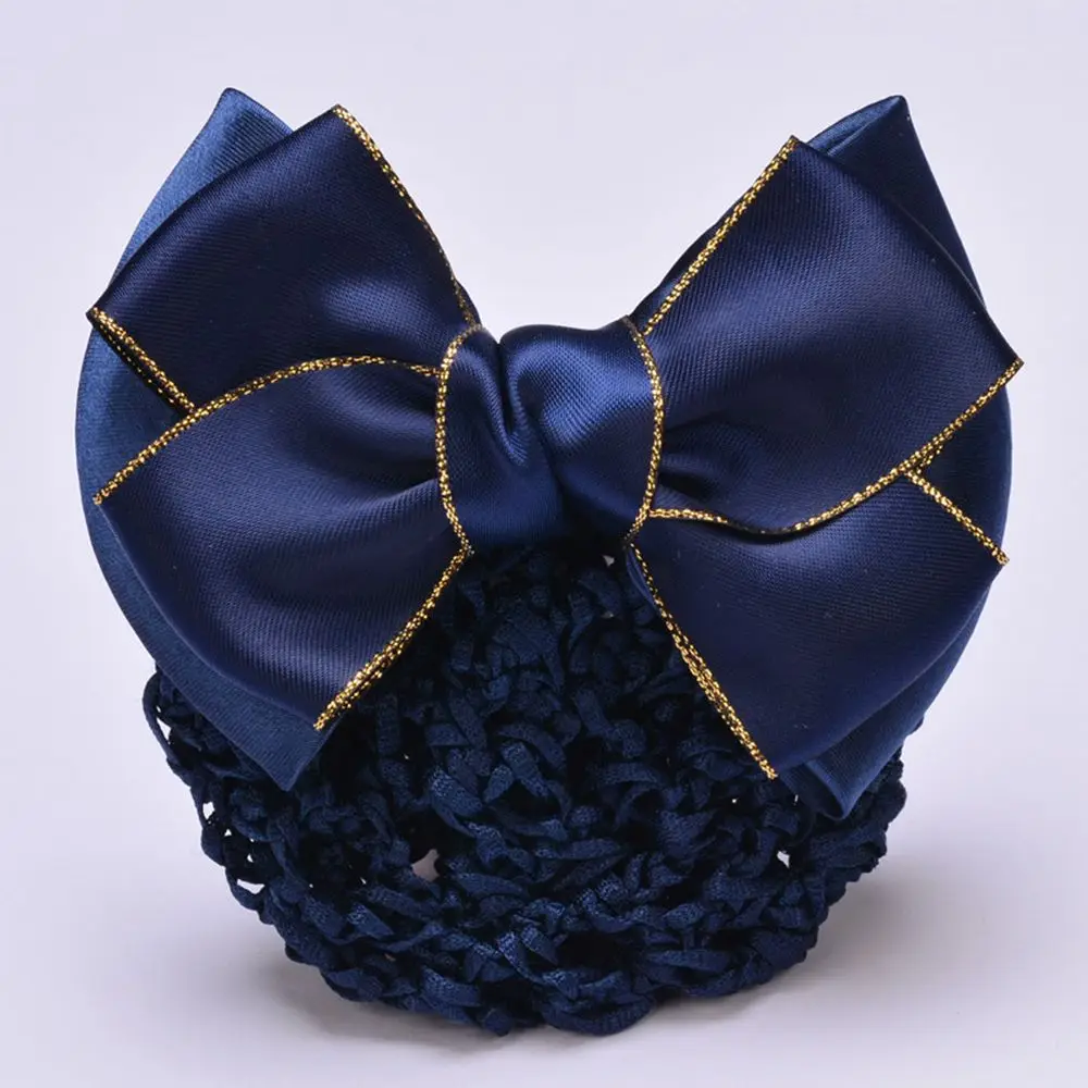 Top Trends: New Mesh Flower Bowknot Crochet Bow Bun Net Snood Gift For Mom Hair Clip For Light Attendant Nurses Hair Accessorie Lady Women Shoppable Styles - Image 2