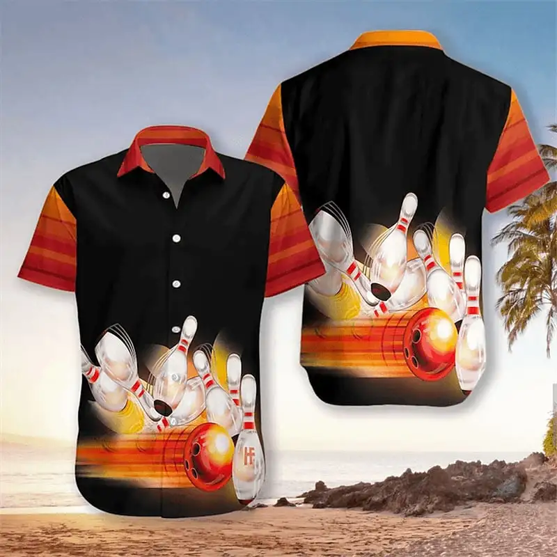 Top Trends: Hawaiian Bowling Men's Shirt Unique Floral 3D Print Summer Lapels Short Sleeves Oversized Unisex Fashion Sweatshirt Streetwear Shoppable Styles - Image 6