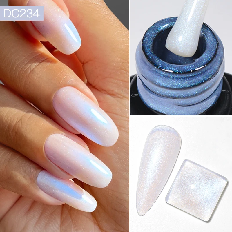 Top Trends: Mtssii 7ml Auroras Pearl Shell Rubber Base Gel 3D Thread Shell Gel White Gold Semi Permanent Soak Off UV LED Nails Art Vernis Shoppable Styles