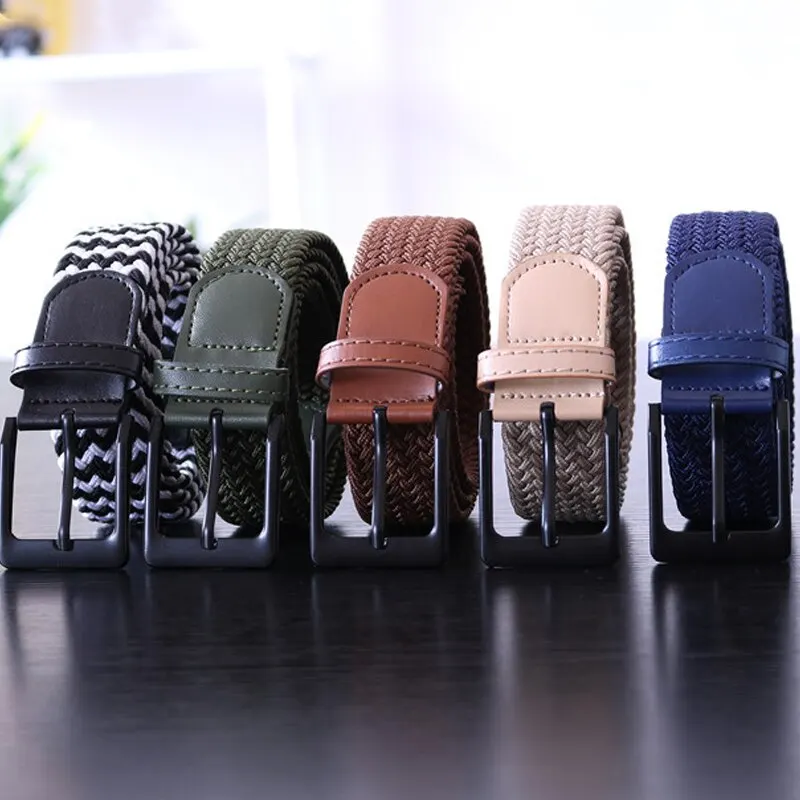 Top Trends: Canvas Belts For Men Fashion Metal Pin Buckle Military Tactical Strap Male Elastic Belt For Pants Jeans Shoppable Styles