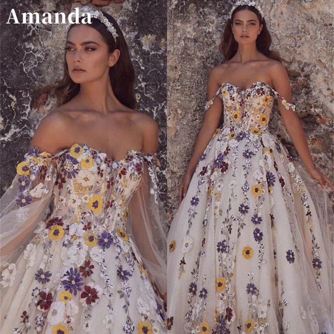 Top Trends: Amanda Flower Lace Embroidery Ball Gown Prom Dress Strapless Tulle فساتين السهرة Sexy Off Shoulder Evening Dress Shoppable Styles