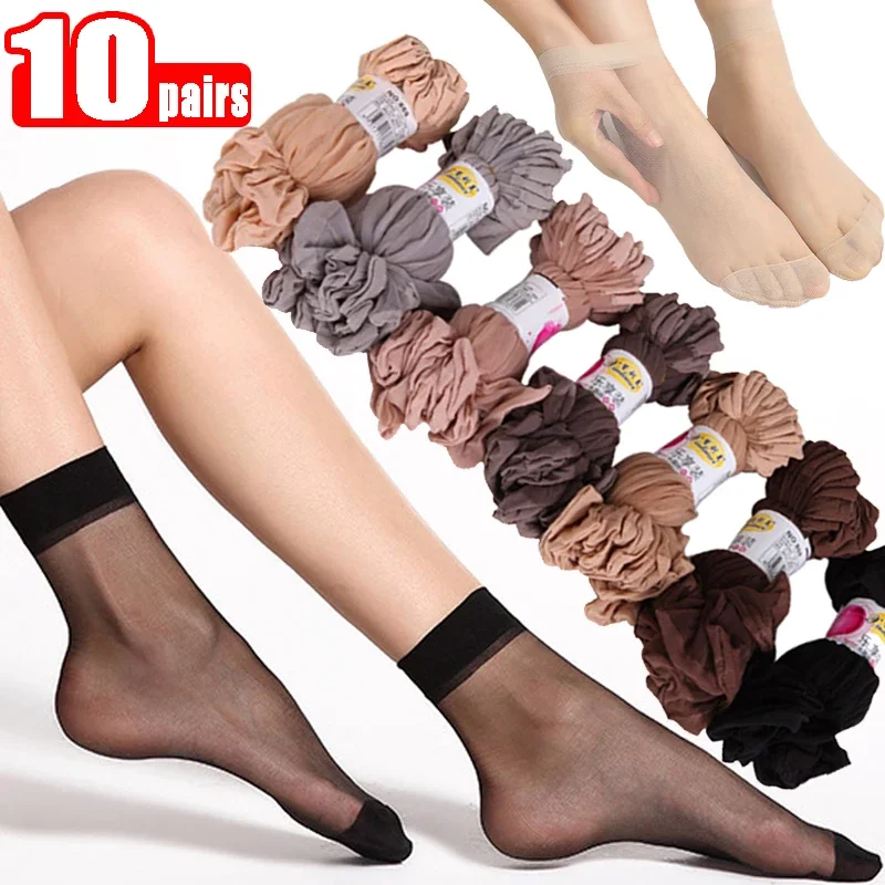 Top Trends: Spring Summer Women&#039;s Sexy Transparent Silky Ankle Sock Stocking Ultra-thin Crystal Invisible Socks Girl Charm Sox Short Hosiery Shoppable Styles