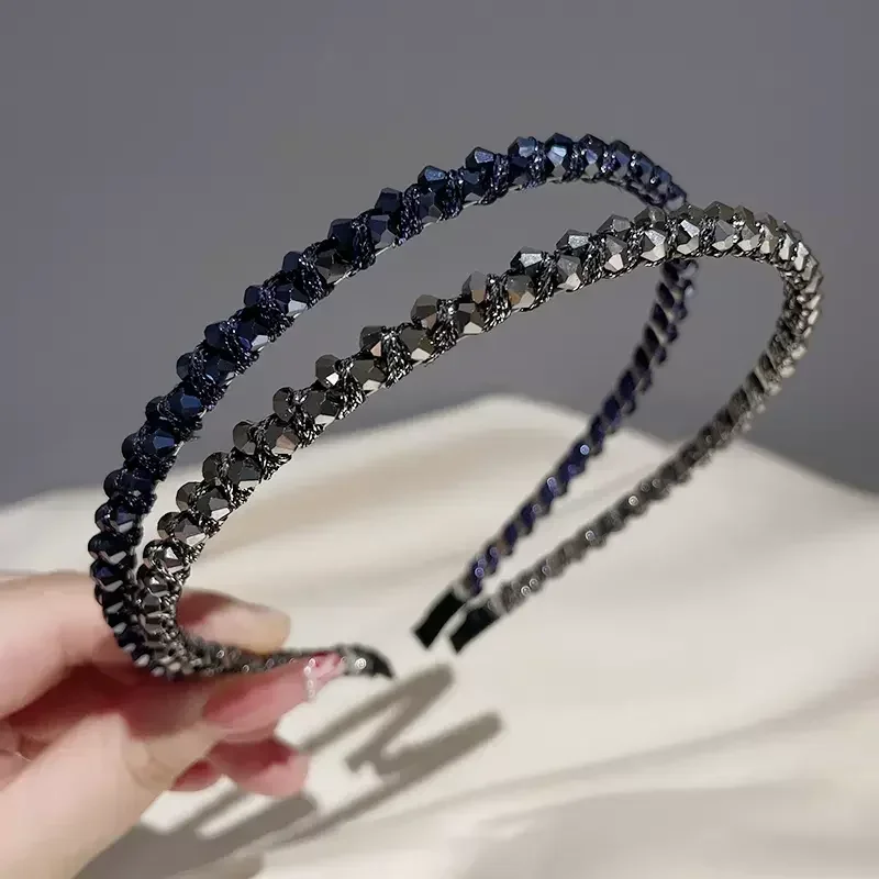 Top Trends: Fashion Crystal Bezel Headwear Women Headband Girls Vintage Hair Bands Hairband Hoop For Wedding Party Hair Accessories Shoppable Styles