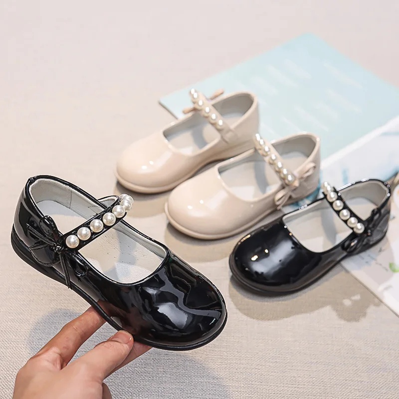 Top Trends: Kids Black Leather Shoes For School Student Girls Princess Shoes Children Performance Dress Shoes White Chaussure Fille 3-12T Shoppable Styles