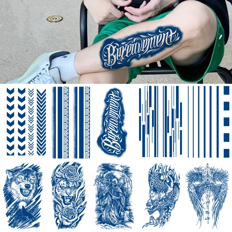 Top Trends: Waterproof Tattoo Sticker Personalised Animal Tattoo Lasting 15 Days Juice Tattoo Arm Calf Sticker Shoppable Styles