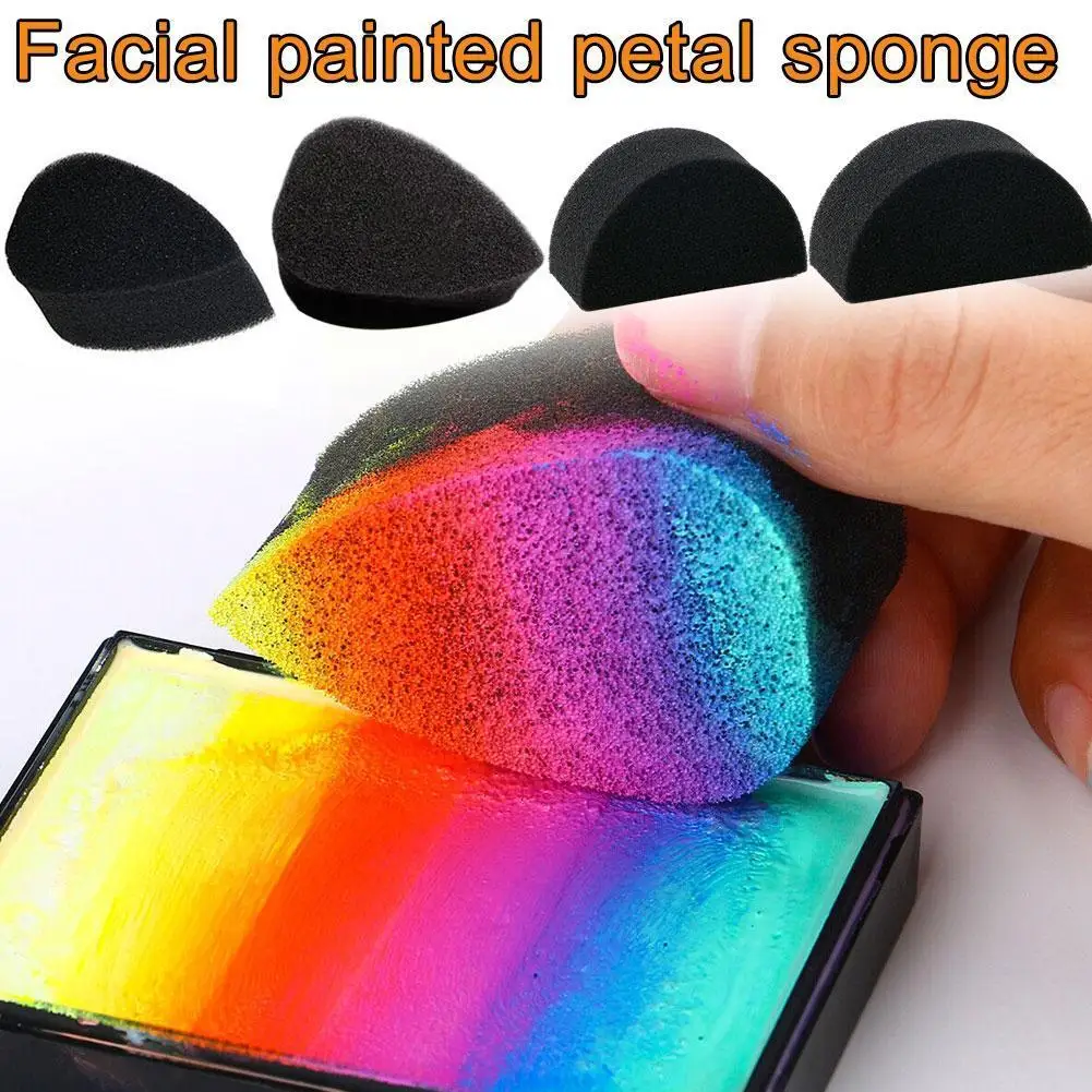 Top Trends: Wholesale Halloween Makeup Beauty Custom Shape Square Face Black Sponge Painting Yellow Facial T5I2 Shoppable Styles