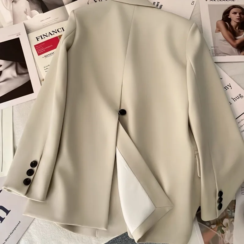 Top Trends: Korean Chic Black Blazer Office Lady High-end Brand Women Clothing Suits Spring Autumn Jacket Single-breasted Coats Long Sleeve Shoppable Styles