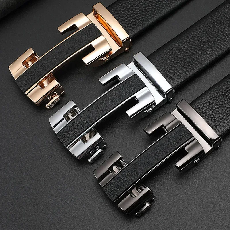 Top Trends: Luxury Vintage Designer Automatic Buckle Men High Quality Women Genuine Real Leather Dress Strap H Belt For Jeans Shoppable Styles