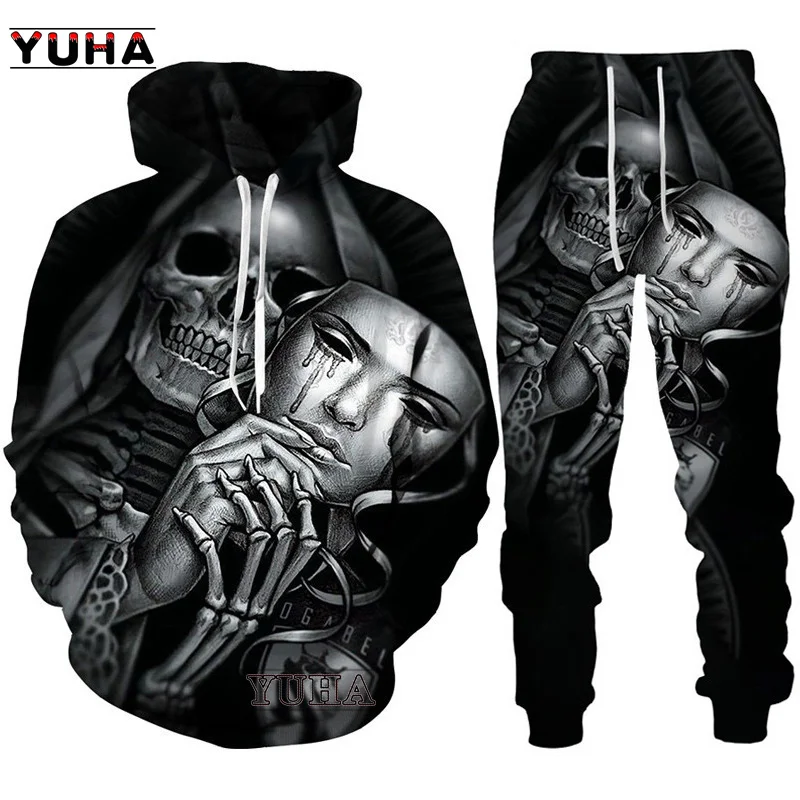 Top Trends: Men's Hoodies Sweatshirt 3D Print Horror Skull Streetwear Harajuku Pullover Hip Hop Jacket Men Women Tracksuit Oversized Hoodie Shoppable Styles - Image 4