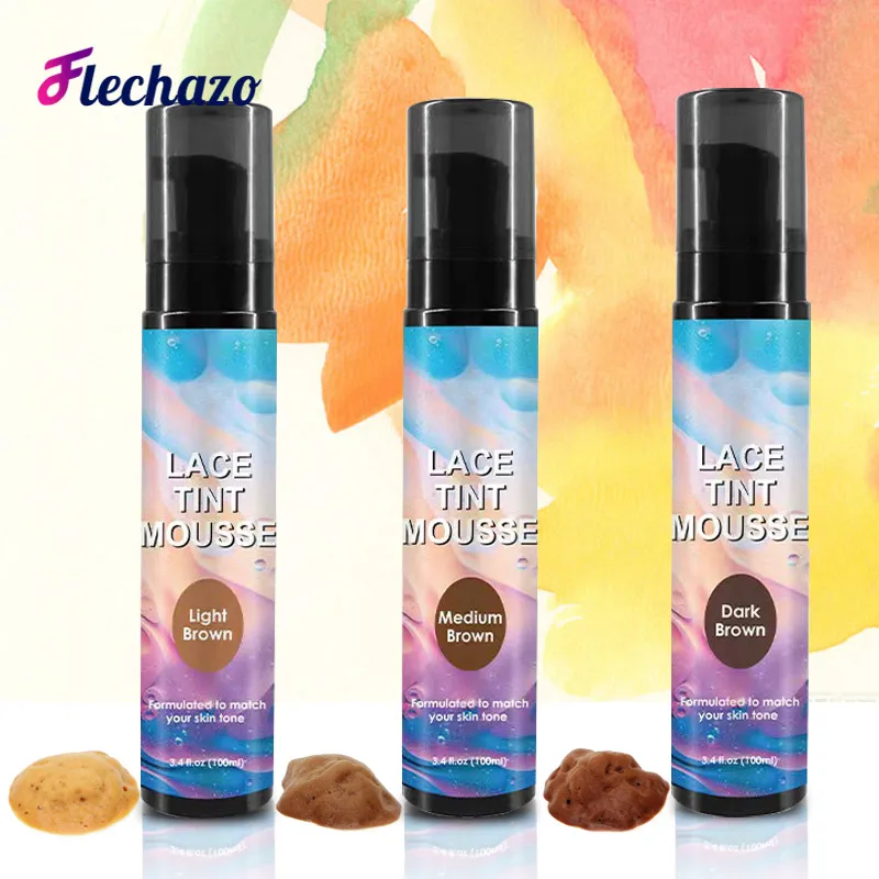 Top Trends: 100ML 200ML Lace Tint Mousse For Wigs Melt Lace Dye Mousse Dark Medium Light Brown Lace Tint Foam For Wigs Hairpieces Toupees Shoppable Styles