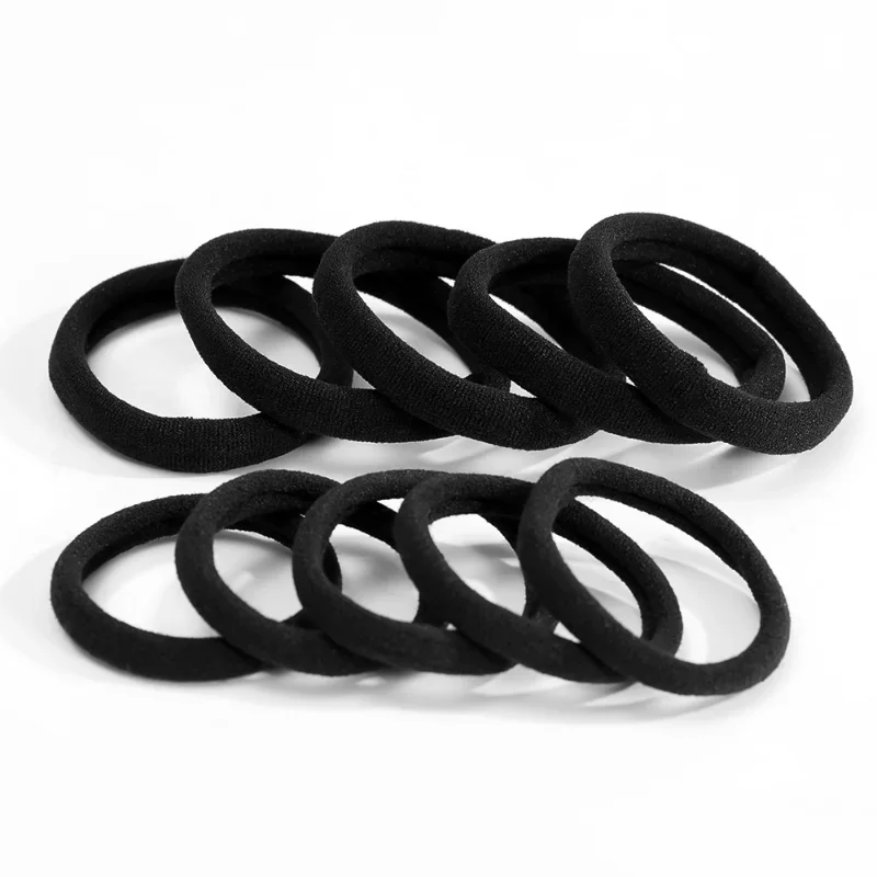 Top Trends: 100PCS Women 3 / 4 / 5cm High Elasticity Hair Bands Solid Black Headband Girls Ponytail Holder Fixed Hair Accessories Hair Ropes Shoppable Styles - Image 5