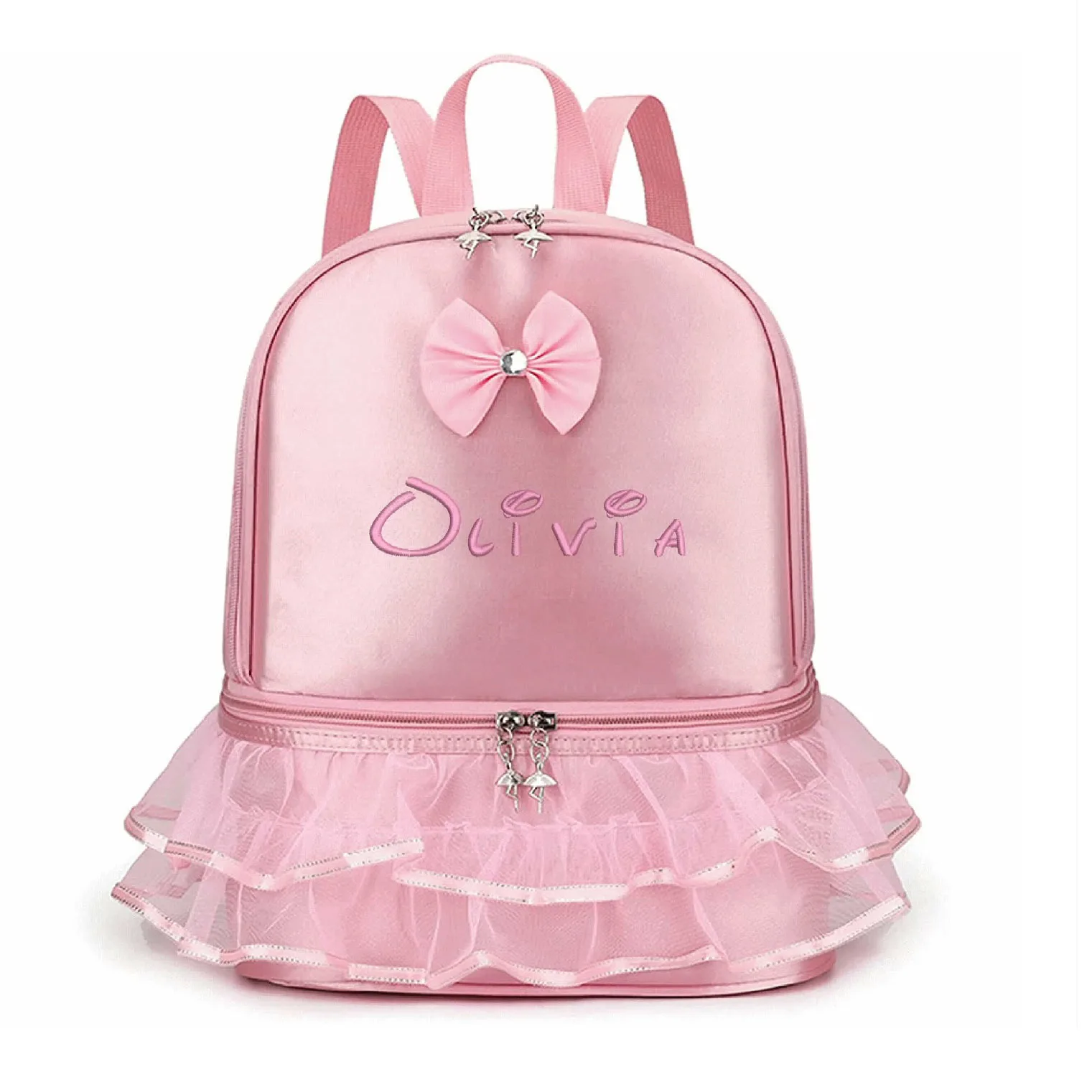 Top Trends: Personalized Embroidered Ballet Bag Little Girls Ballerina Dance Backpack With Separate Shoe Compartment For Dance Toddler Bag Shoppable Styles