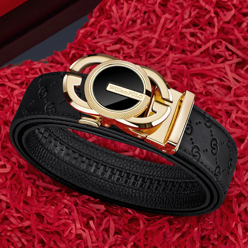 Top Trends: Men's Automatic Buckle Fashion Belt High-end Business Belt Personalized Jeans Belt Shoppable Styles - Image 2