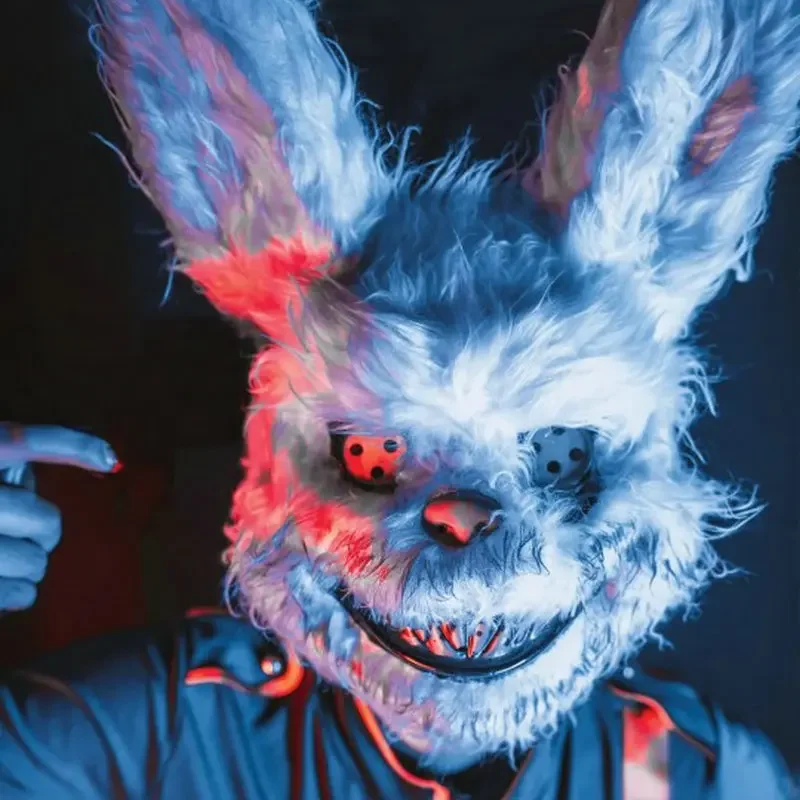 Top Trends: Bloody Plush Bunny Mask Halloween Ghost Festival Mask Realistic Bloody Bear Headgear Performance Prop Halloween Horror Mask Shoppable Styles