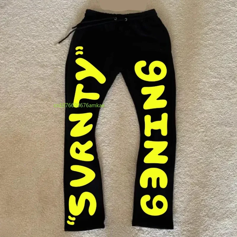 Top Trends: Black Casual Pants Men And Women Ins Tide Letters Printed Cotton Y2k Hundred Sports Pants Street Style Loose Comfortable Pants Shoppable Styles