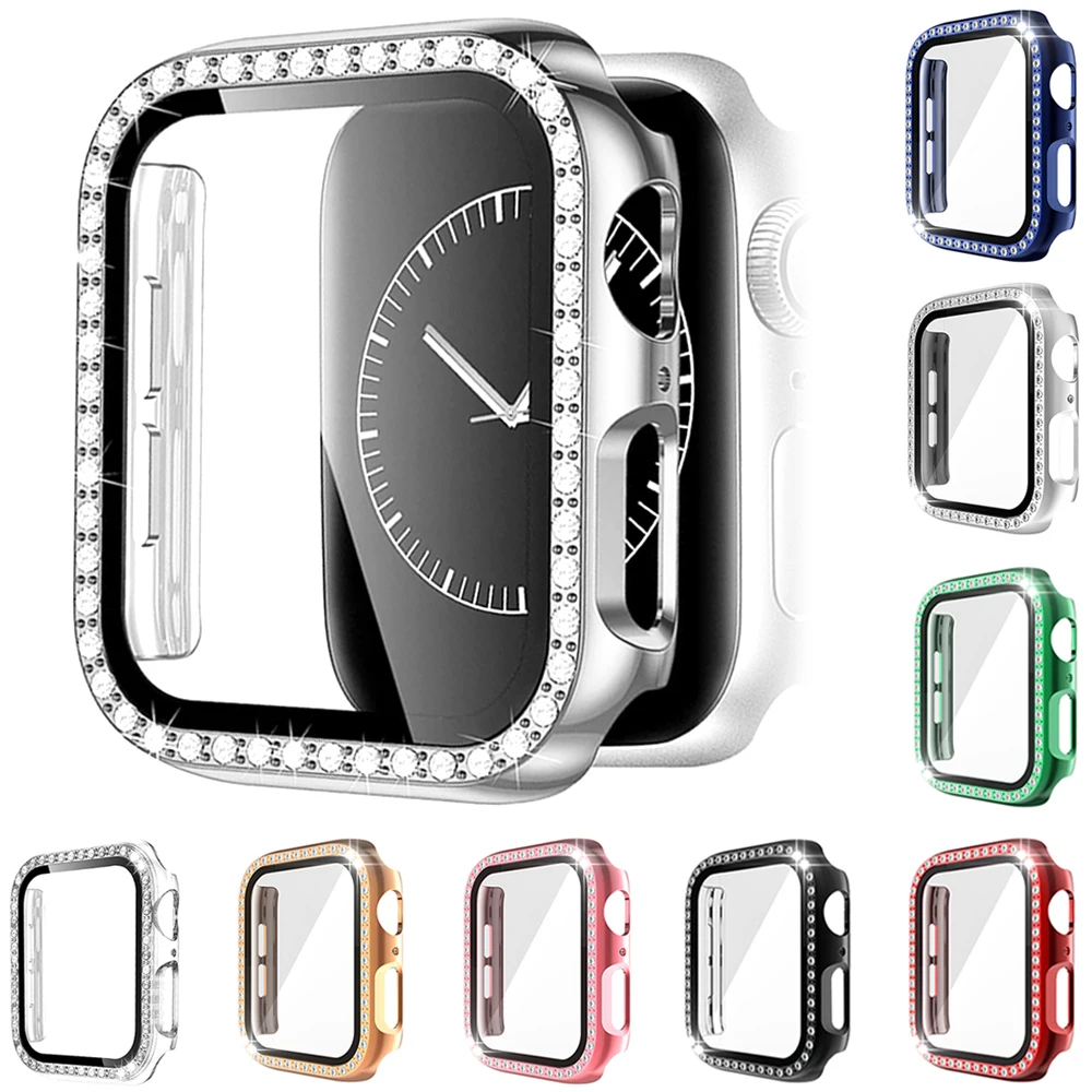 Top Trends: Apple Watch Case Series7 6 SE 5 4 3 2 IWatch Case Accessor 45mm 41mm 44mm 40mm 42mm 38mm Protector Bumper PC Diamond Apple Watch Shoppable Styles