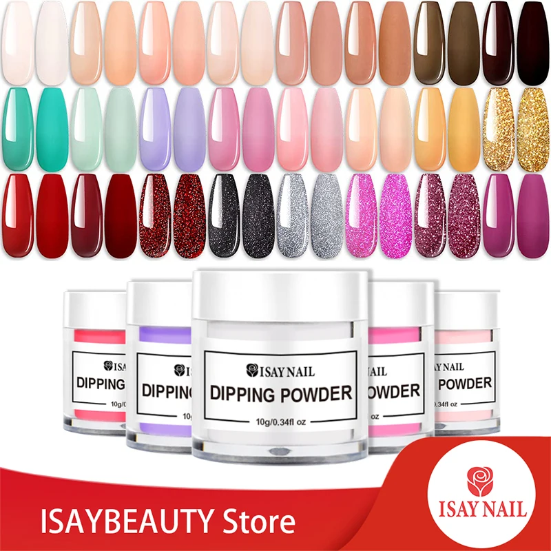 Top Trends: Isaynail Summer New Color Nail Powder 10g / Jar Without Lamp Cure Easy Soak Off Dip Powder Nails Shinny Nail Glitter (K089-K196) Shoppable Styles